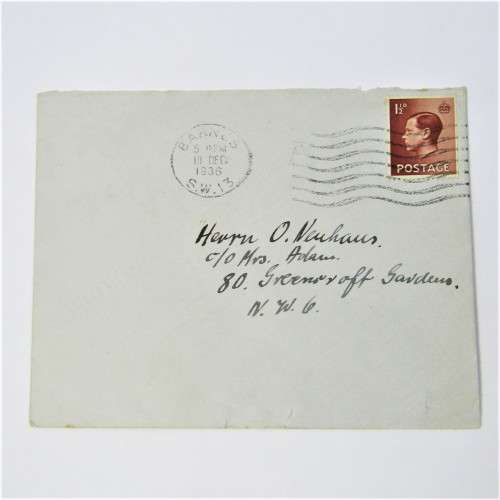 Lot of four Used postal envelopes from England to South Africa