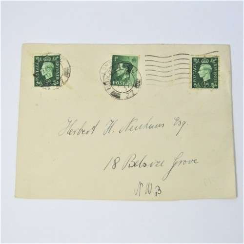 Lot of four Used postal envelopes from England to South Africa