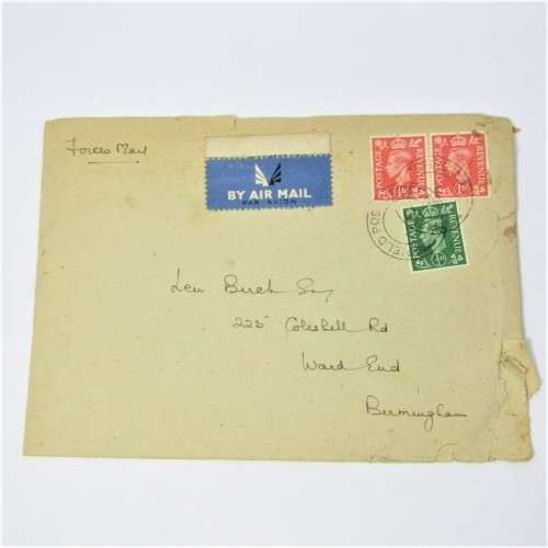 Lot of four Used postal envelopes from England to South Africa