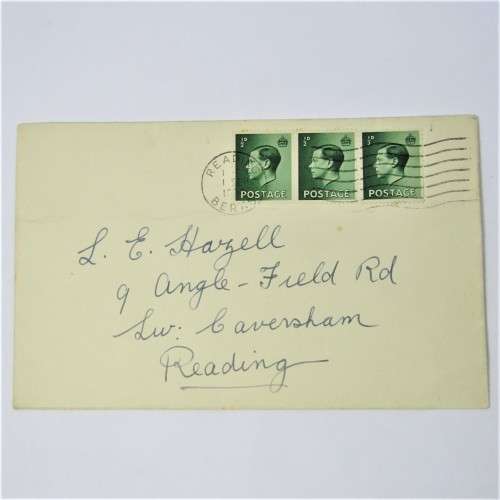Lot of four Used postal envelopes from England to South Africa