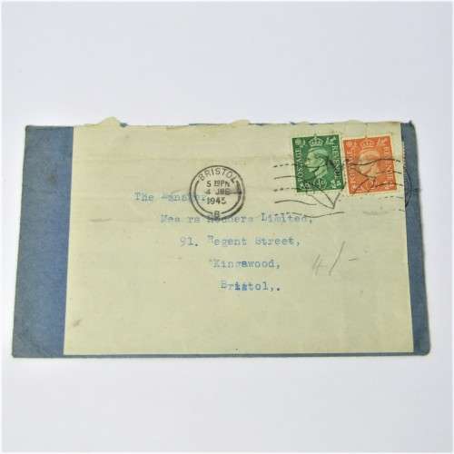 Lot of four Used postal envelopes from England to South Africa