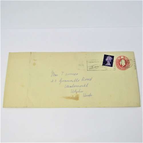 Lot of four Used postal envelopes from England to South Africa