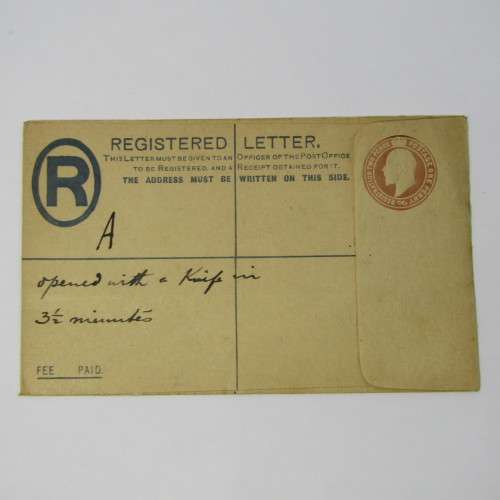 Lot of four Used postal envelopes from England to South Africa