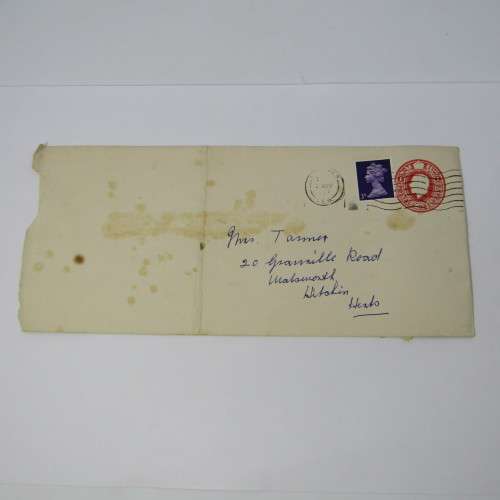 Lot of four Used postal envelopes from England to South Africa