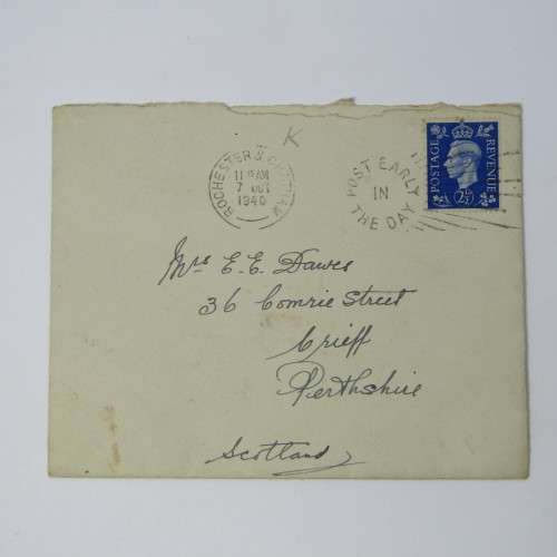 Lot of four Used postal envelopes from England to South Africa