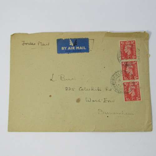 Lot of four Used postal envelopes from England to South Africa