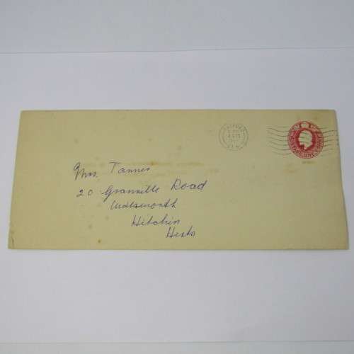 Lot of four Used postal envelopes from England to South Africa
