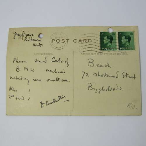 Lot of four Used postal envelopes from England to South Africa