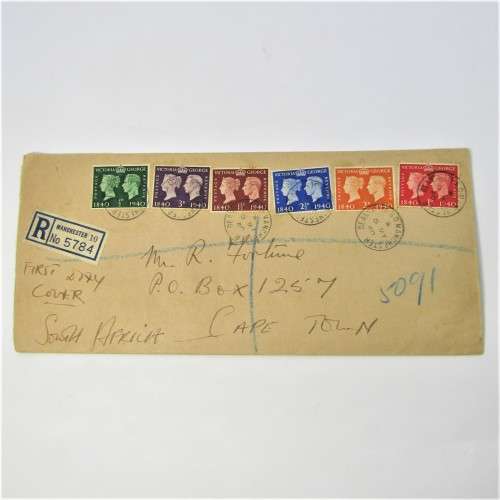 British registered cover to South Africa