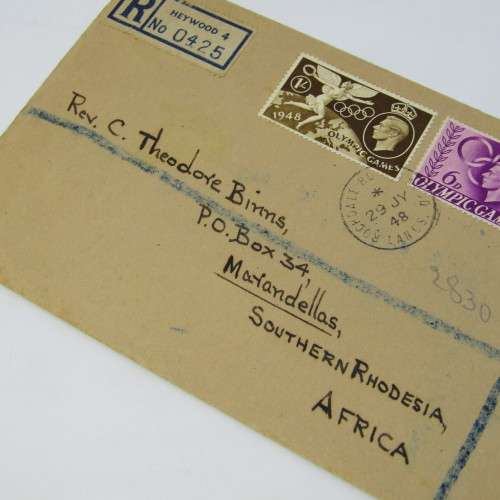 British registered cover to Southern Rhodesia