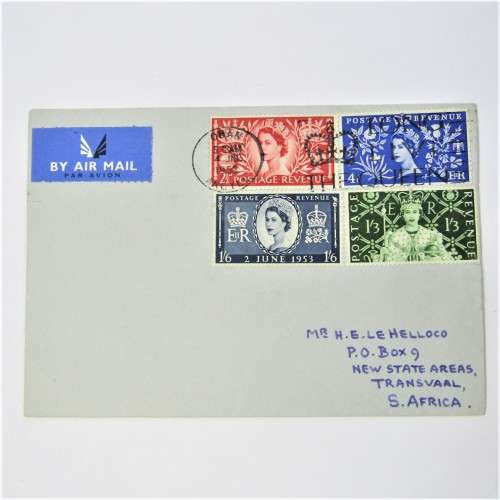 British Airmail to South Africa 1953