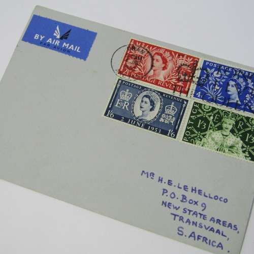 British Airmail to South Africa 1953