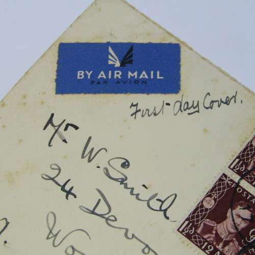 Airmail first day cover from England to Cape Town South Africa 12 May 1937