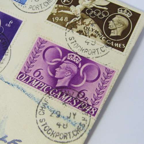 Registered First day cover from Chapel en Le Frith to Chapel en Le frith England with 4 stamps