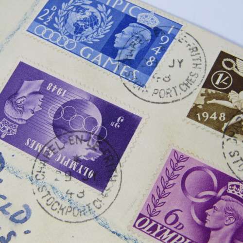 Registered First day cover from Chapel en Le Frith to Chapel en Le frith England with 4 stamps