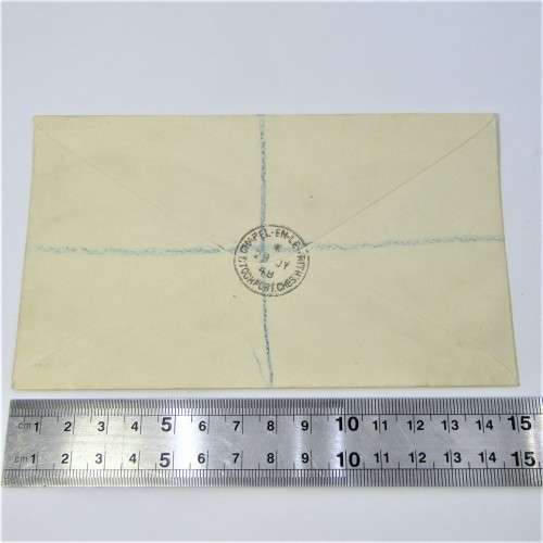 Registered First day cover from Chapel en Le Frith to Chapel en Le frith England with 4 stamps