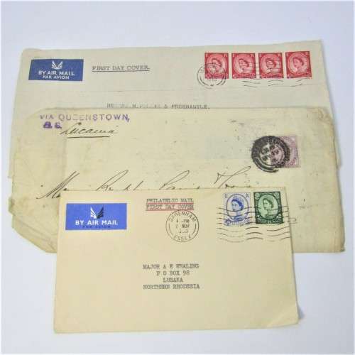 Lot of three Used postal envelopes from England