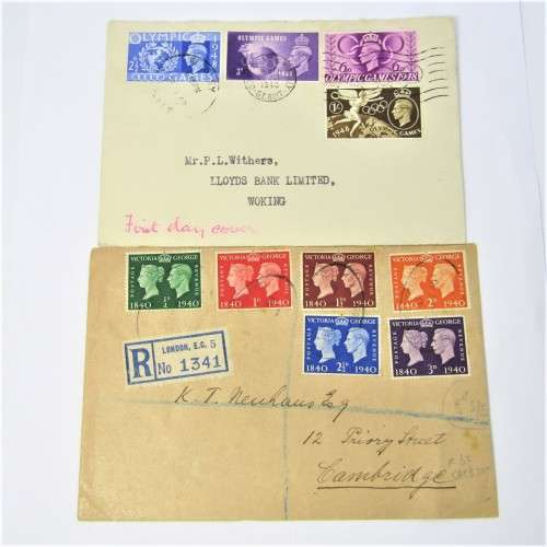 2 used envelopes from England