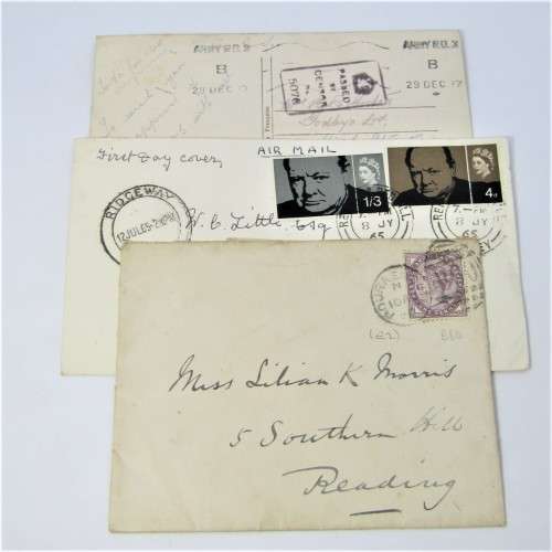 Lot of three Used postal envelopes from England