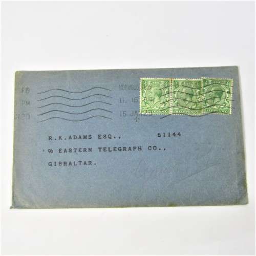 Lot of three Used postal envelopes from England