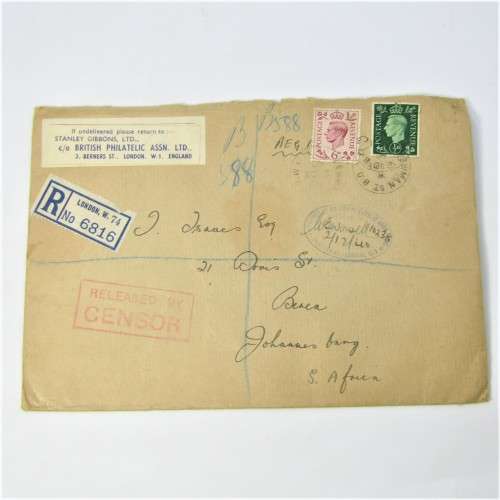 Lot of three Used postal envelopes from England
