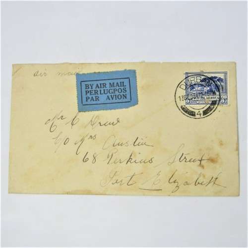 3 Used postal envelopes from England to South Africa