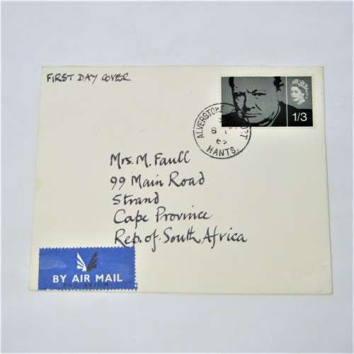 3 Used postal envelopes from England to South Africa