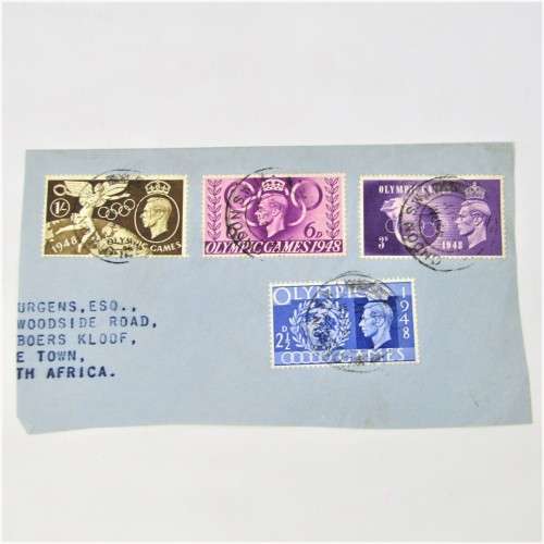 3 Used postal envelopes from England to South Africa