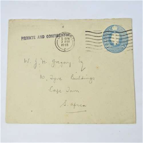 3 Used postal envelopes from England to South Africa