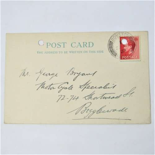 4 used Post cards from England