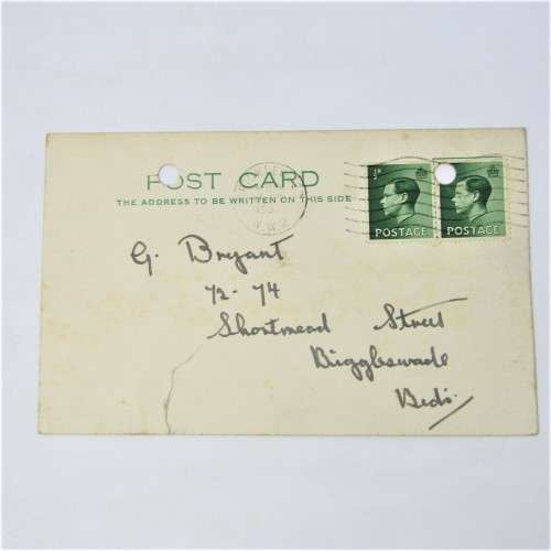 4 used Post cards from England
