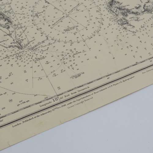 Reprinted map of Duiker point to Cape Hangklip - Portion of chart 2082 - 28 x 40 cm
