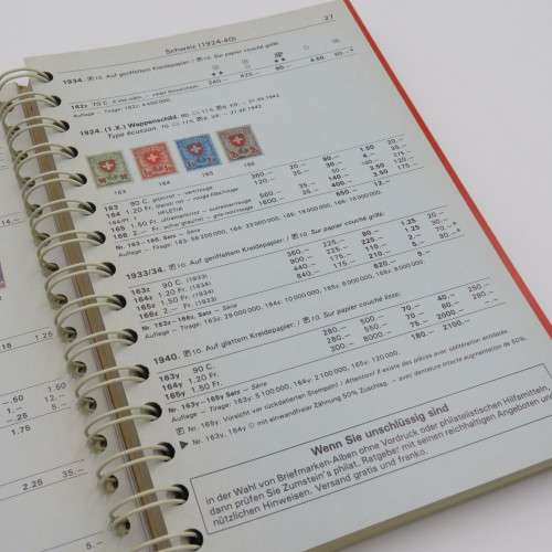 New Zumstein Schweiz Liechtenstein stamp catalogue 1985