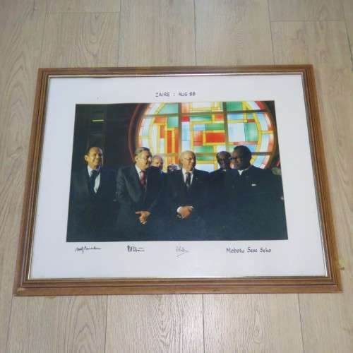 Zaire 1988 picture of meeting between Magnus Malan, Pik Botha, PW Botha and Mobotu Sese Seko