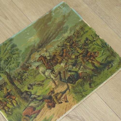 Fritz Neumann Print of German soldiers encounter in German East Africa - Size 39 x 51 cm