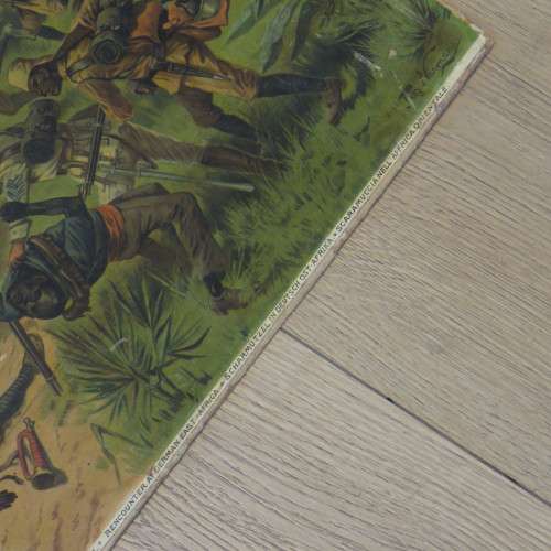 Fritz Neumann Print of German soldiers encounter in German East Africa - Size 39 x 51 cm