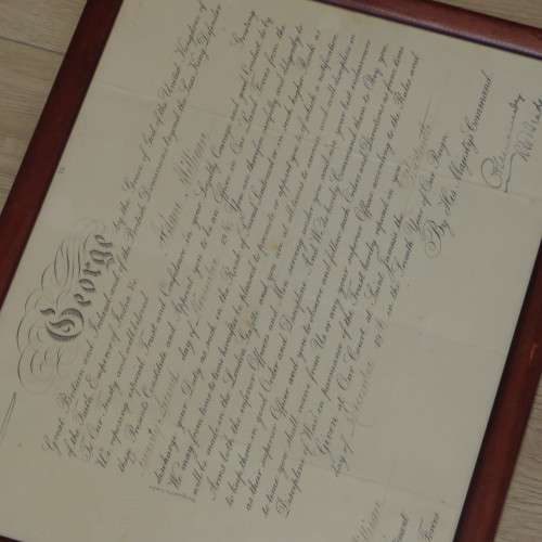WW1 Appointment of Adam Milligan as an officer of the British Land Forces