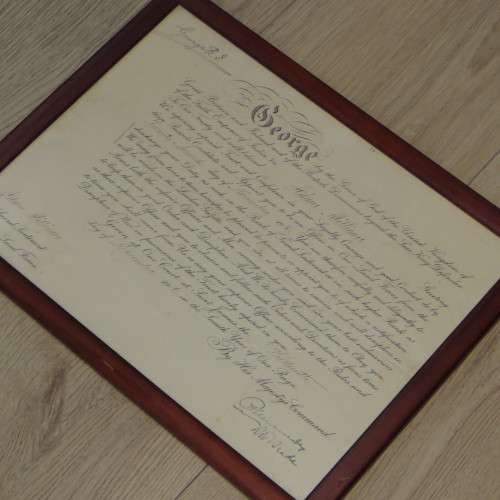 WW1 Appointment of Adam Milligan as an officer of the British Land Forces