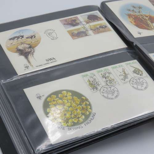 First day cover album with over 100 pages - Included 56 South West Africa First day covers