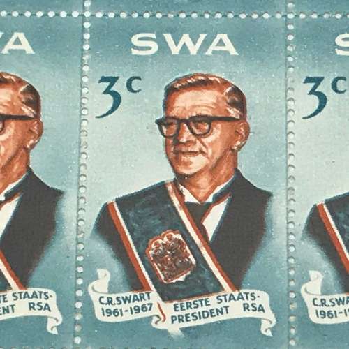 SWA 1968 Swart Commemoration SACC 234 - block of 6 mint stamps