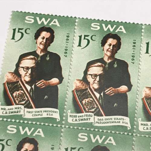 SWA 1968 Swart Commemoration SACC 235 - block of 6 mint stamps