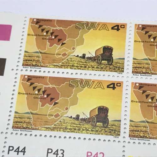 1974 Centenary Thirstland Trek SACC 278 Control Block of 4