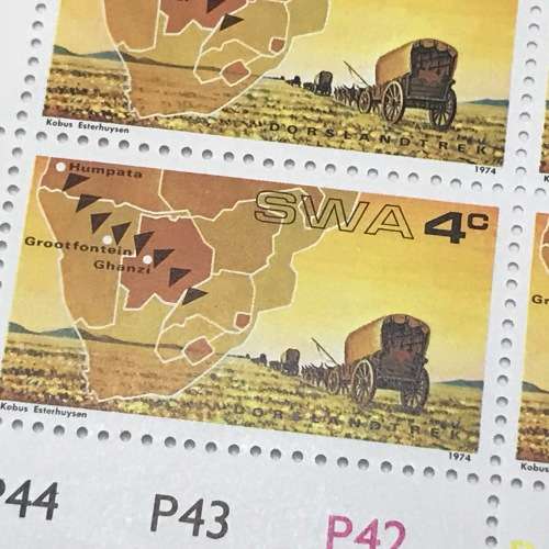 1974 Centenary Thirstland Trek SACC 278 Control Block of 4