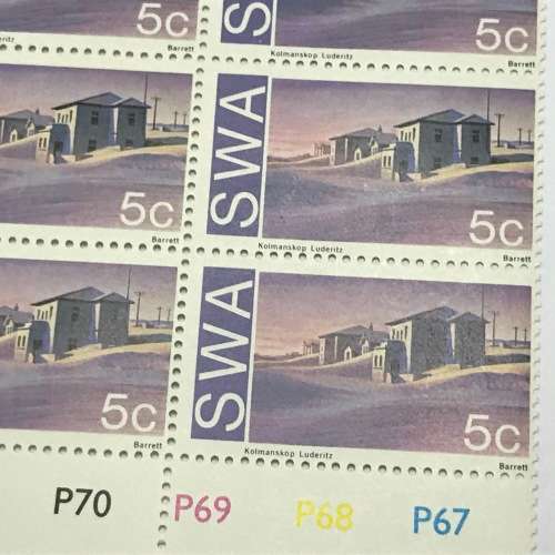 SWA 1975 Historic Monuments SACC 283 284 285 Set of Control blocks of 6