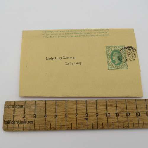 Antique newspaper wrapper sent to the Lady Grey Library