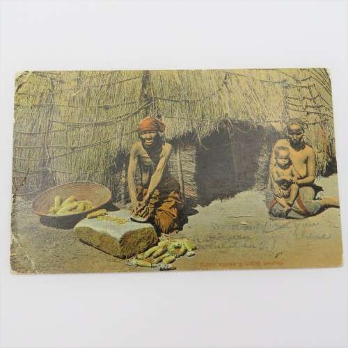 1913 Postcard with Native women - Rouxville via Wepener, South Africa to Hamm, Germany