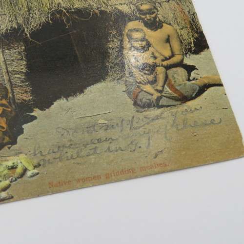 1913 Postcard with Native women - Rouxville via Wepener, South Africa to Hamm, Germany