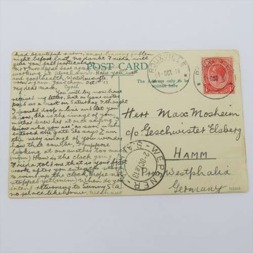 1913 Postcard with Native women - Rouxville via Wepener, South Africa to Hamm, Germany