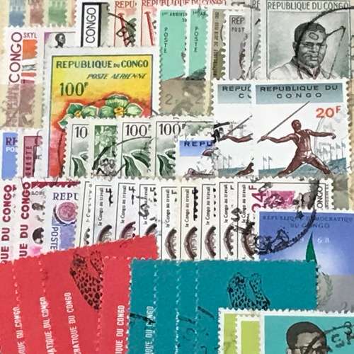 Collection of Congo Republic Lot of Unresearched stamps