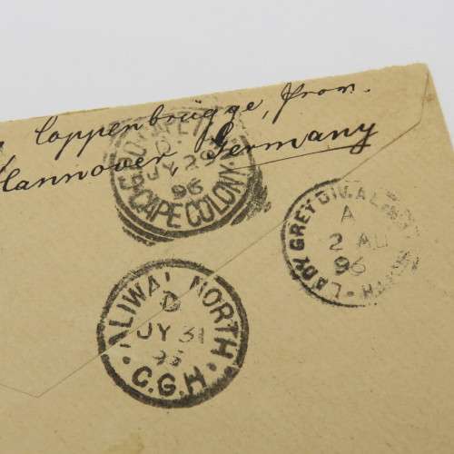 1896 Letter from Coppenbrugge, Hanover, Germany to Lady grey, Cape of Good Hope